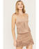 Image #1 - Idyllwind Women's Golden Road Fringe Top, Tan, hi-res