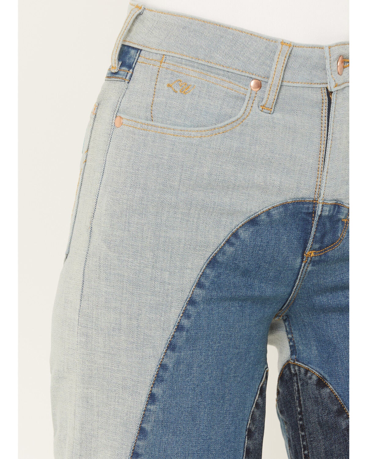 Image #2 - Wrangler X Lainey Wilson Women's High Rise Groovy Wide Leg Stretch Denim Jeans, Multi, hi-res