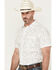 Image #2 - Gibson Trading Co Men's Discoteca Striped Short Sleeve Button-Down Western Shirt, White, hi-res
