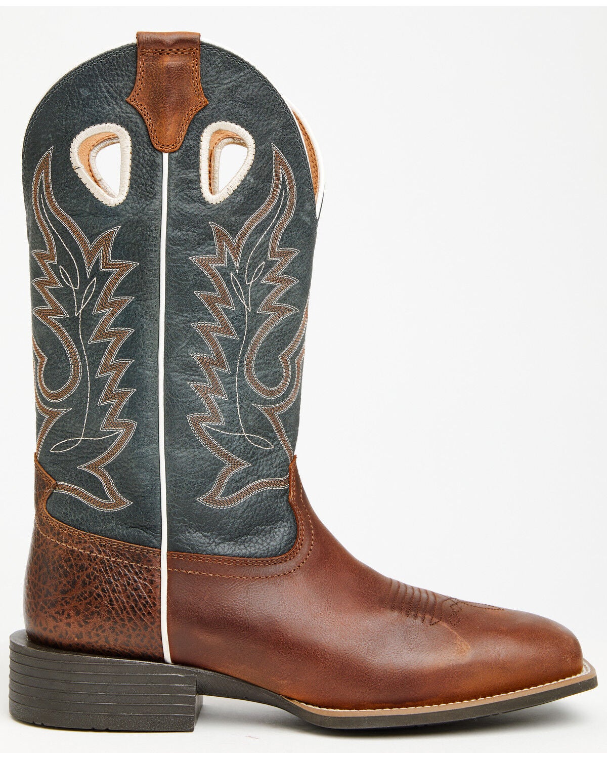 Image #2 - Cody James Men's Montoya Performance Western Boots - Broad Square Toe, Navy, hi-res