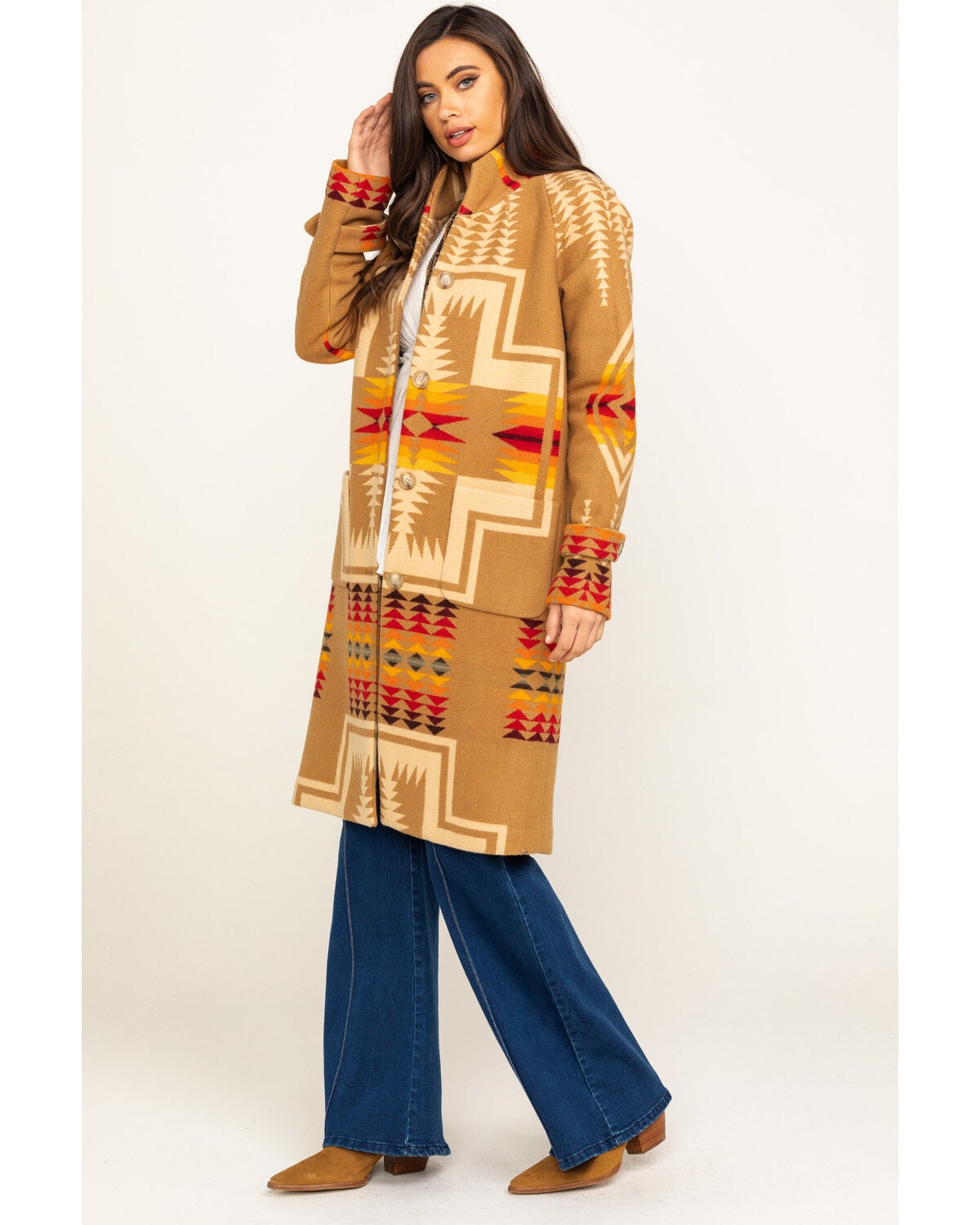 Image #6 - Pendleton Women's Tan Harding Jacquard 1930 Archive Coat, , hi-res