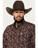 Image #2 - Cinch Men's Paisley Print Long Sleeve Button-Down Western Shirt, Black, hi-res