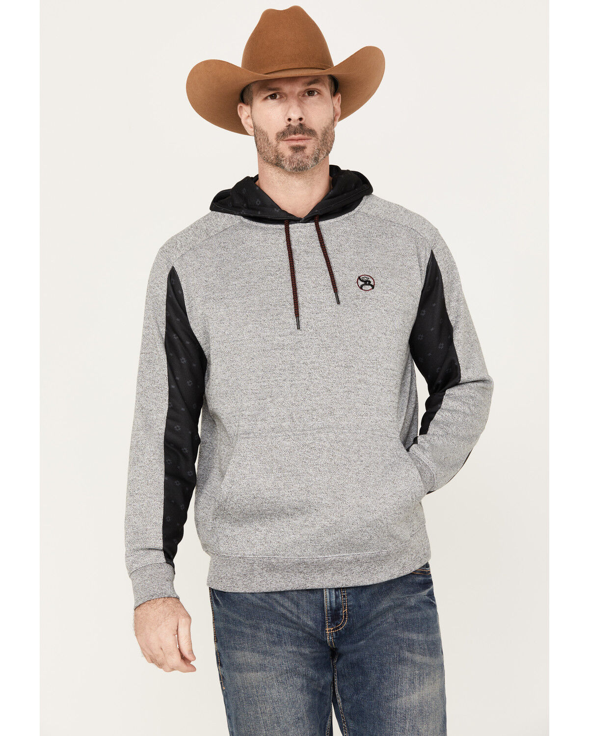 Image #1 - Hooey Men's Roughy Canyon Hooded Sweatshirt, Grey, hi-res