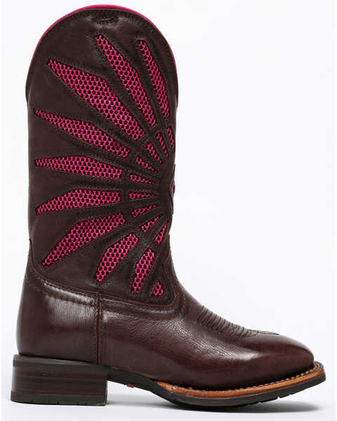 Image #2 - Shyanne Women's Xero Gravity Mesh Panel Western Boots - Square Toe, Brown/pink, hi-res