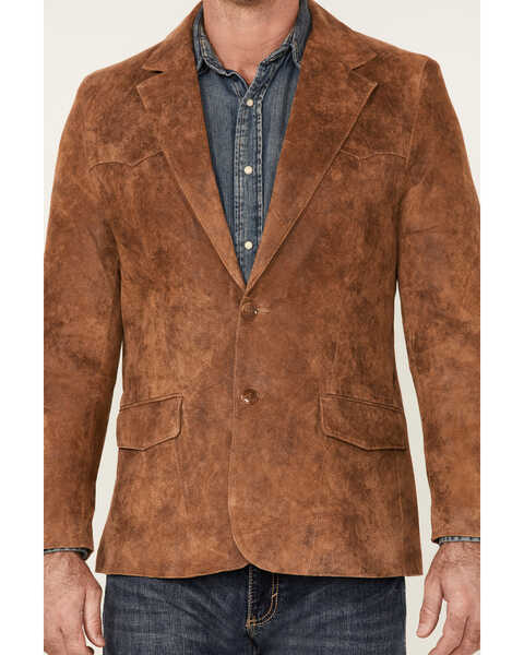 Image #3 - Cody James Men's Leather Blazer , Brown, hi-res