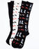 Shyanne Women's Cowgirl Gear Knee High Socks - 3 Pack, Black, hi-res