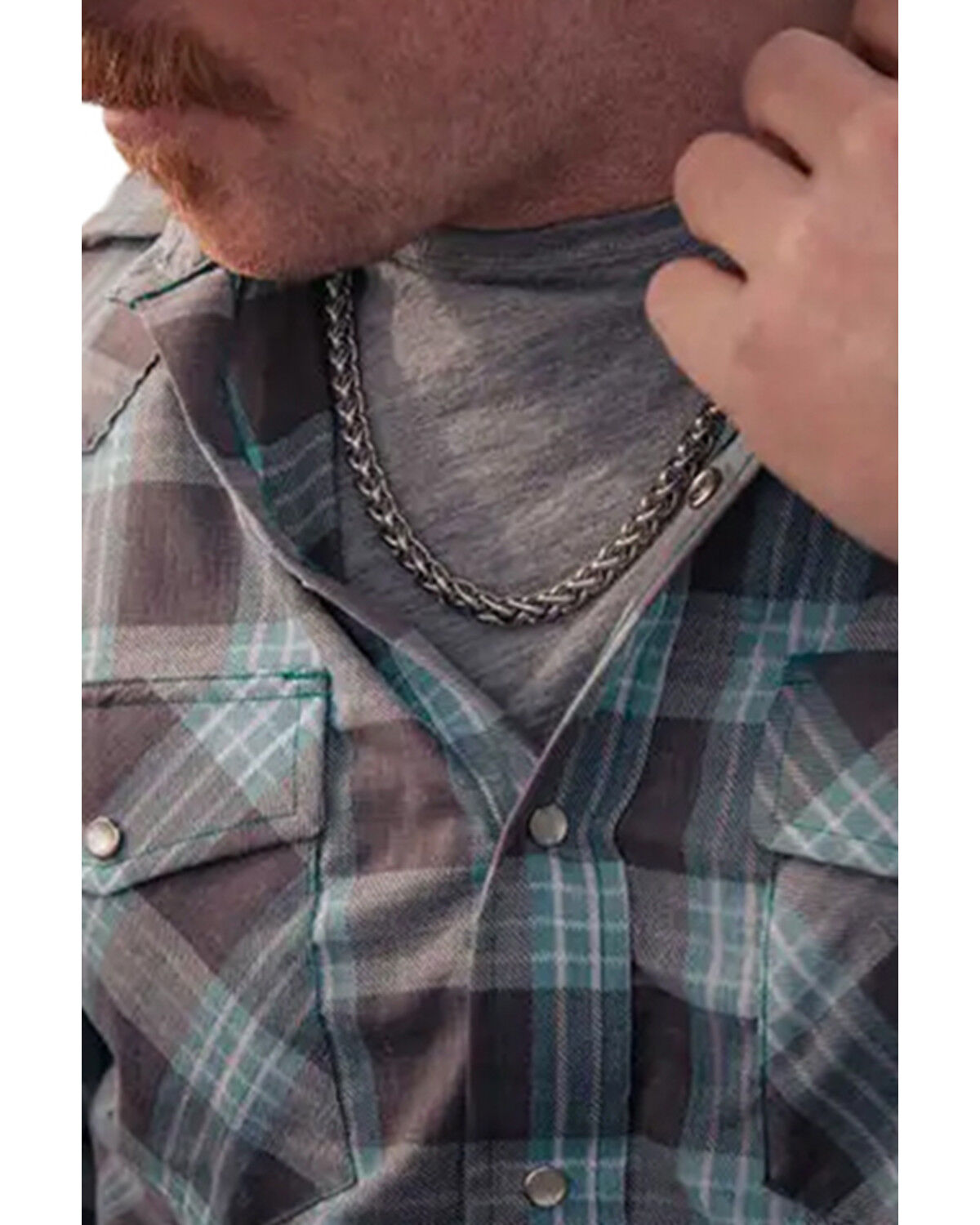 Image #2 - Montana Silversmiths Men's Wheat Chain Necklace, Silver, hi-res