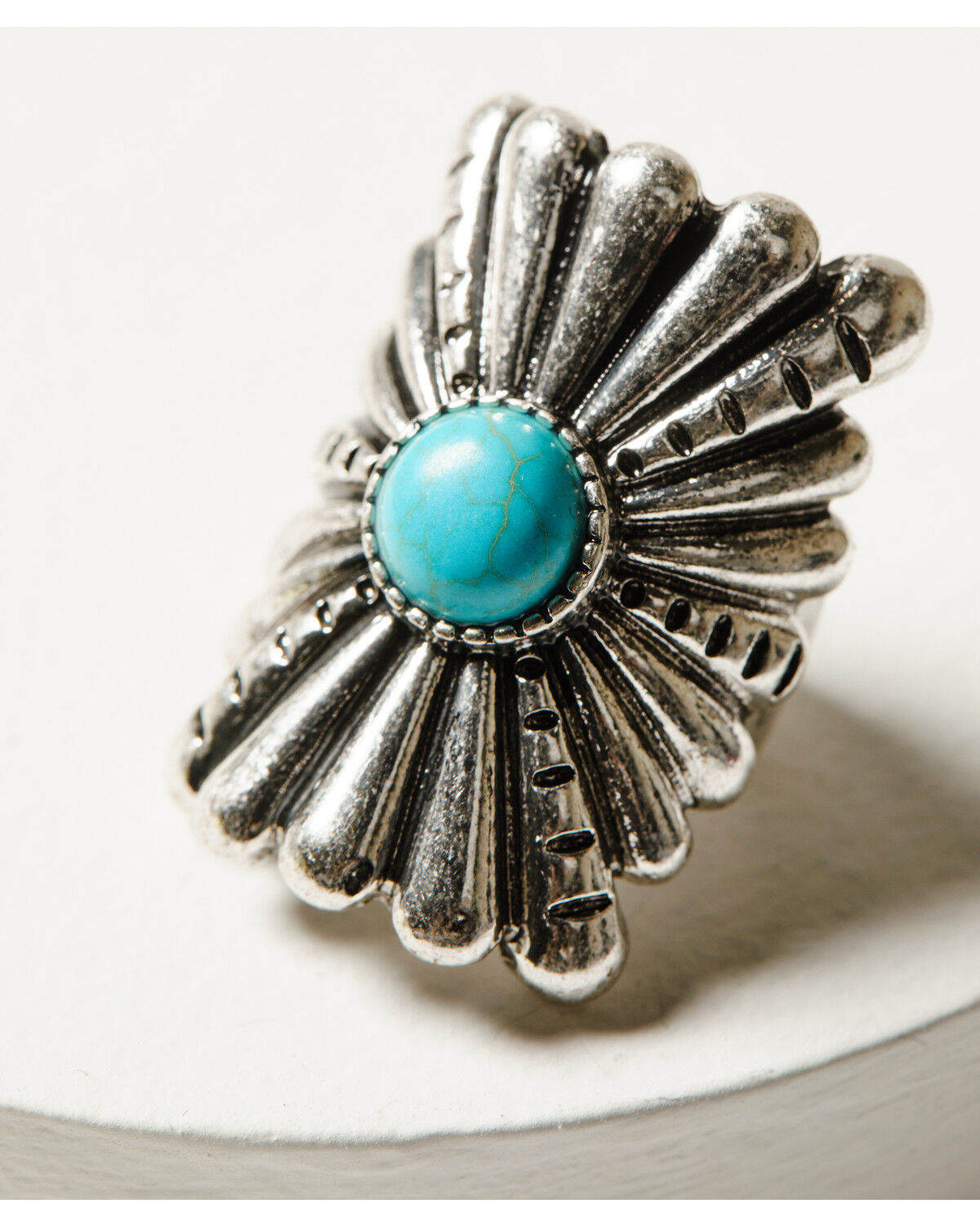 Image #2 - Idyllwind Women's Silver & Turquoise Blythe Statement Ring, , hi-res