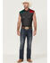 Image #2 - Cody James Men's Mexico Flag Eagle Bubba Sleeveless Snap Western Shirt, Charcoal, hi-res