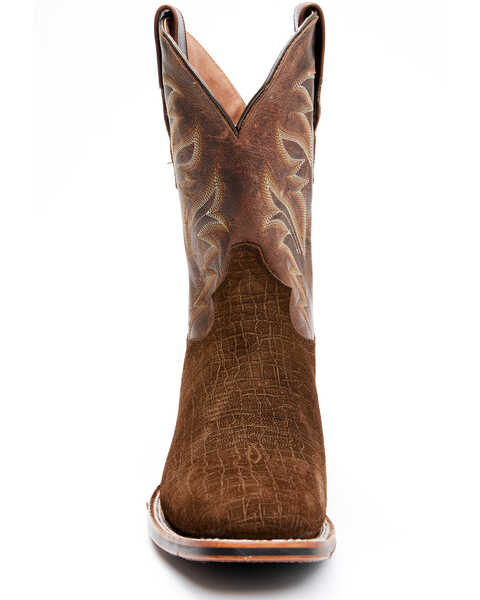 Image #4 - Dan Post Men's Hippo Print Western Performance Boots - Broad Square Toe, Brown, hi-res