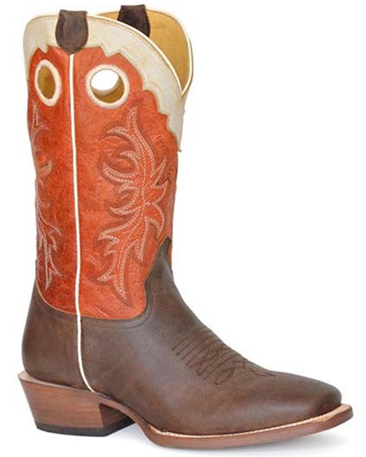 Image #1 - Roper Men's Ride Em' Cowboy Western Boots - Square Toe, Brown, hi-res