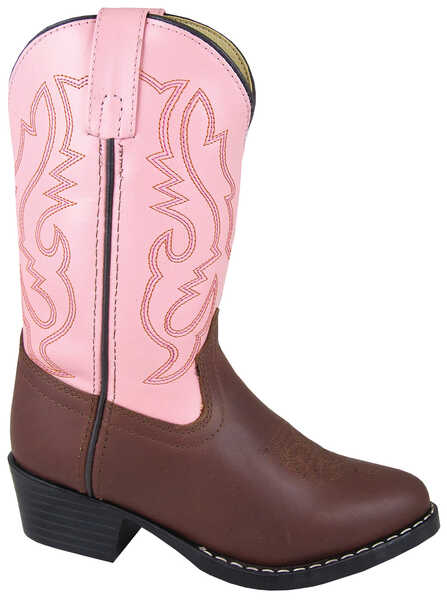 Smoky Mountain Girls' Denver Western Boots - Round Toe, Brown, hi-res