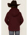 Image #4 - Shyanne Girls' Canvas Hooded Jacket, Burgundy, hi-res