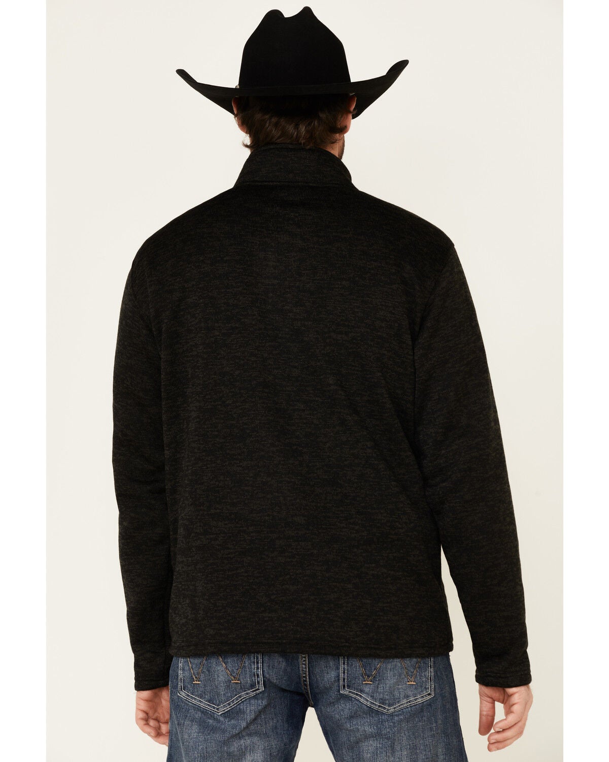 Image #4 - Ariat Men's Solid Charcoal Wesley 1/4 Zip Fleece Pullover, , hi-res