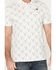 Image #3 - Rock & Roll Denim Men's Longhorn Print Short Sleeve Button-Down Polo, White, hi-res