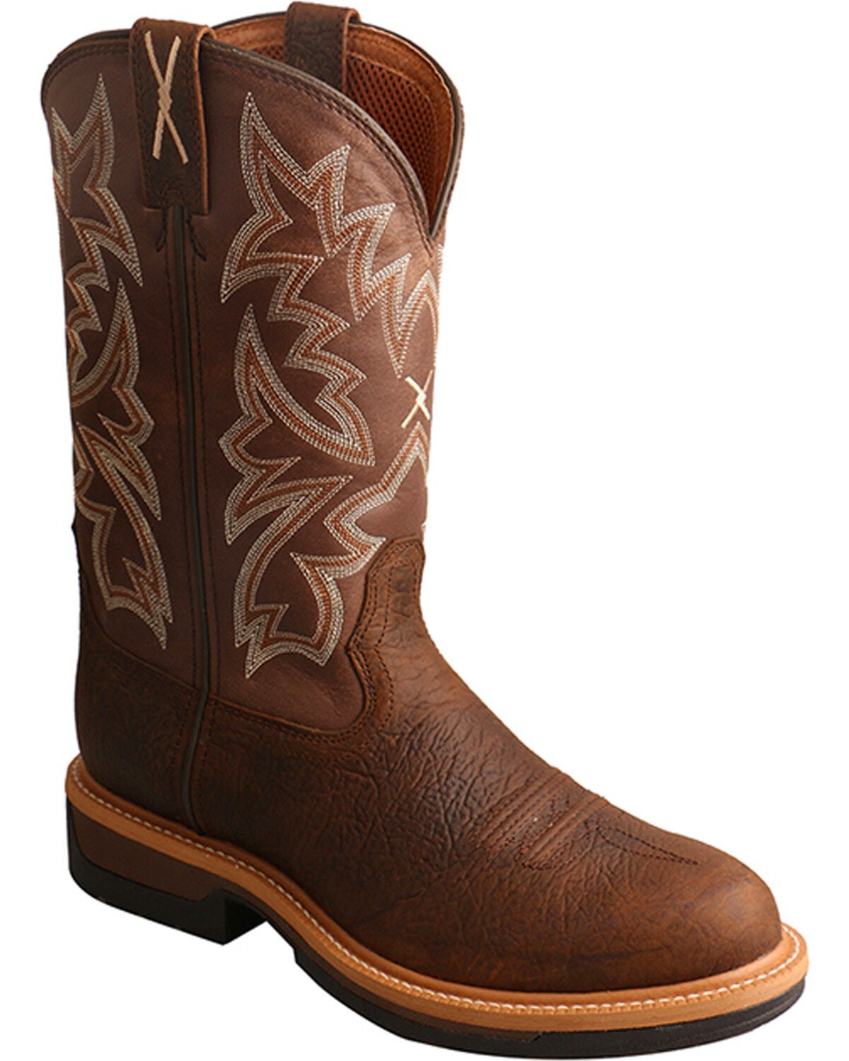 Twisted X Men's Lite Western Work Boots - Alloy Toe, Taupe, hi-res