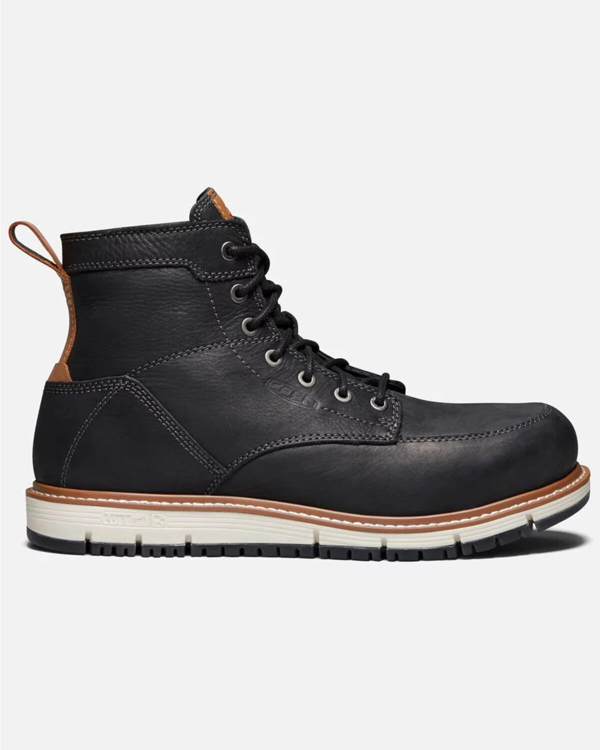 Image #2 - Keen Men's San Jose Moc Work Boots - Aluminum Toe, Black/brown, hi-res