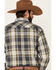 Image #5 - Ariat Men's Axel Large Ombre Retro Plaid Long Sleeve Western Shirt , Blue, hi-res