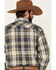 Image #5 - Ariat Men's Axel Large Ombre Retro Plaid Long Sleeve Western Shirt, Blue, hi-res