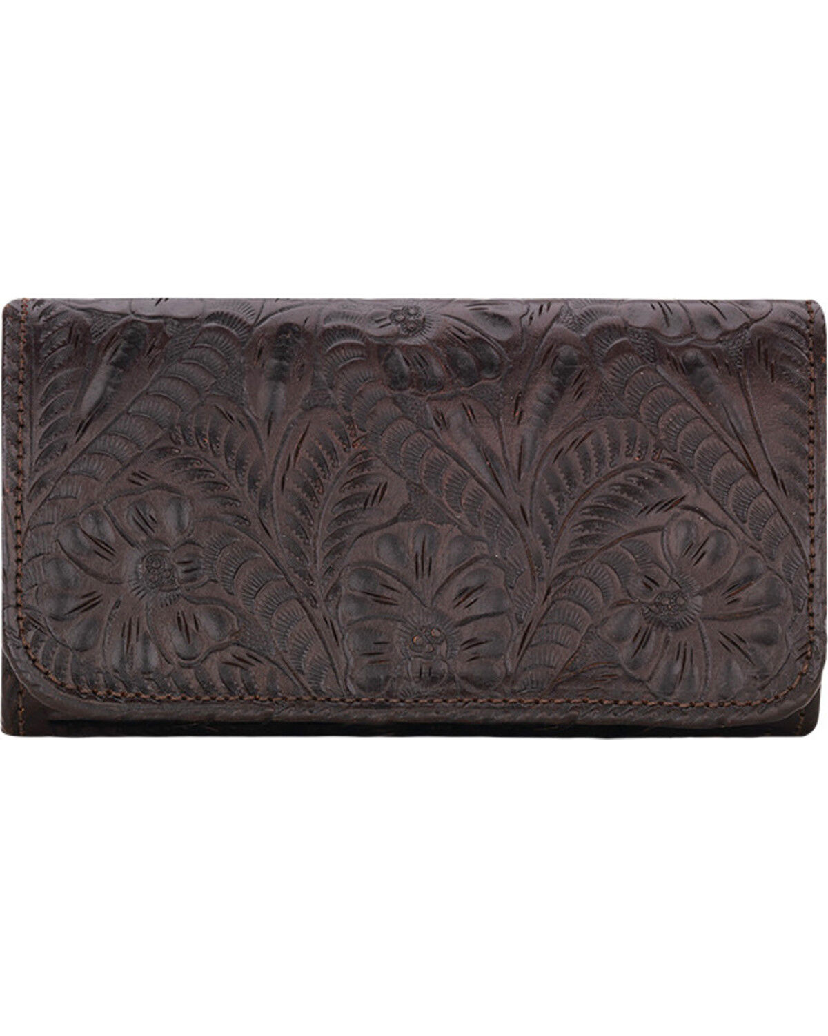 Image #1 - American West Women's Chocolate Annie's Secret Tri-Fold Wallet, Chocolate, hi-res