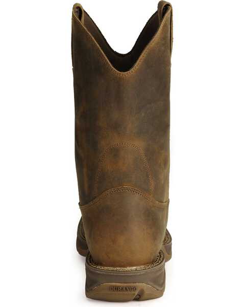 Image #7 - Durango Rebel Men's Pull On Western Boots - Square Toe, Brown, hi-res