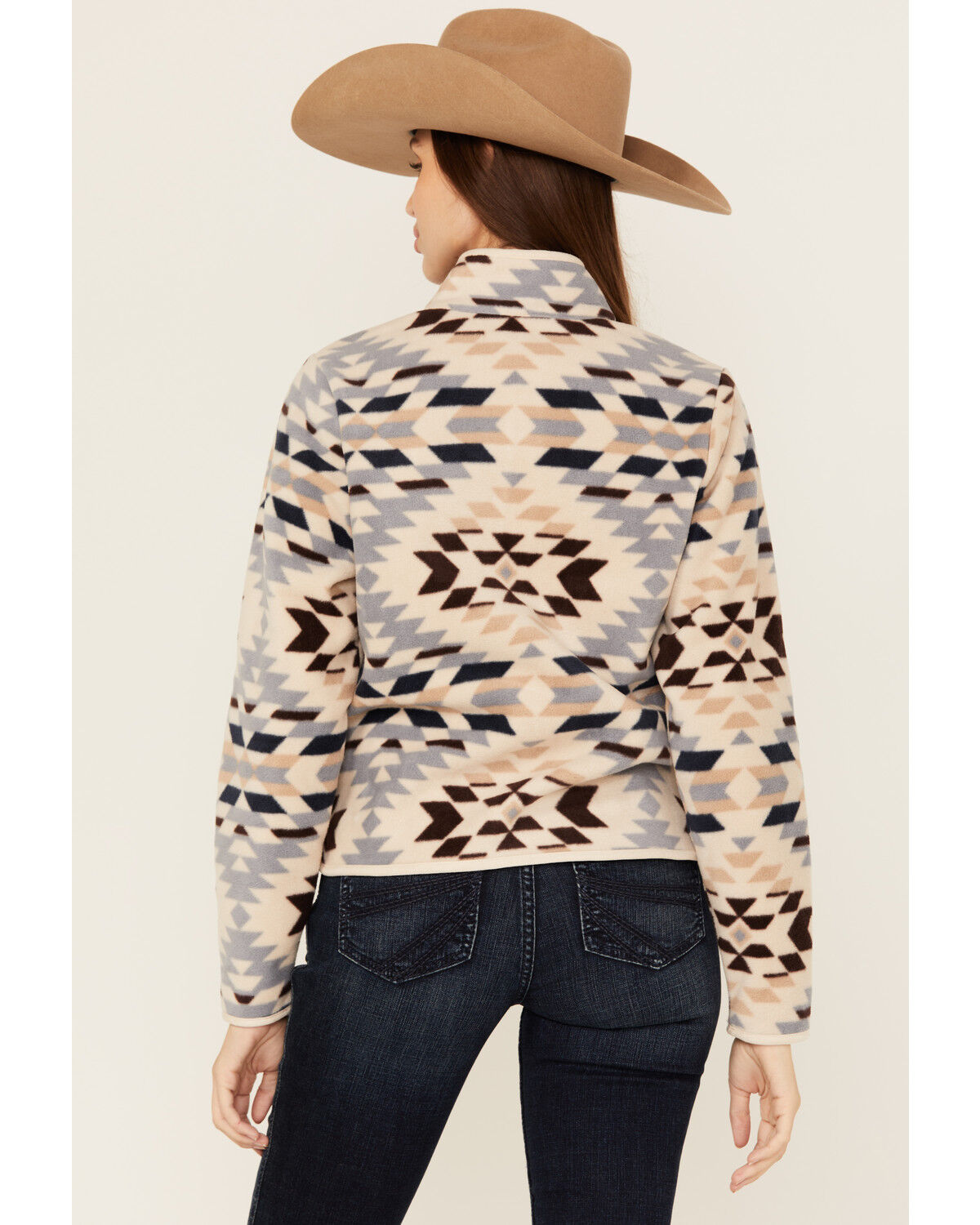 Image #4 - Shyanne Women's Southwestern Print Polar Fleece Pullover, Natural, hi-res
