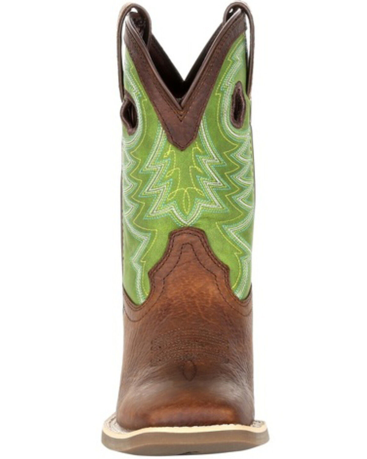 Image #5 - Durango Boys' Lil Rebel Pro Lime Western Boots - Square Toe, Brown, hi-res