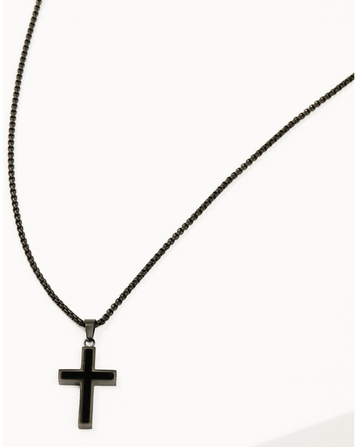 Image #5 - Cody James Men's Matte Black Inlay Cross Necklace, Black, hi-res