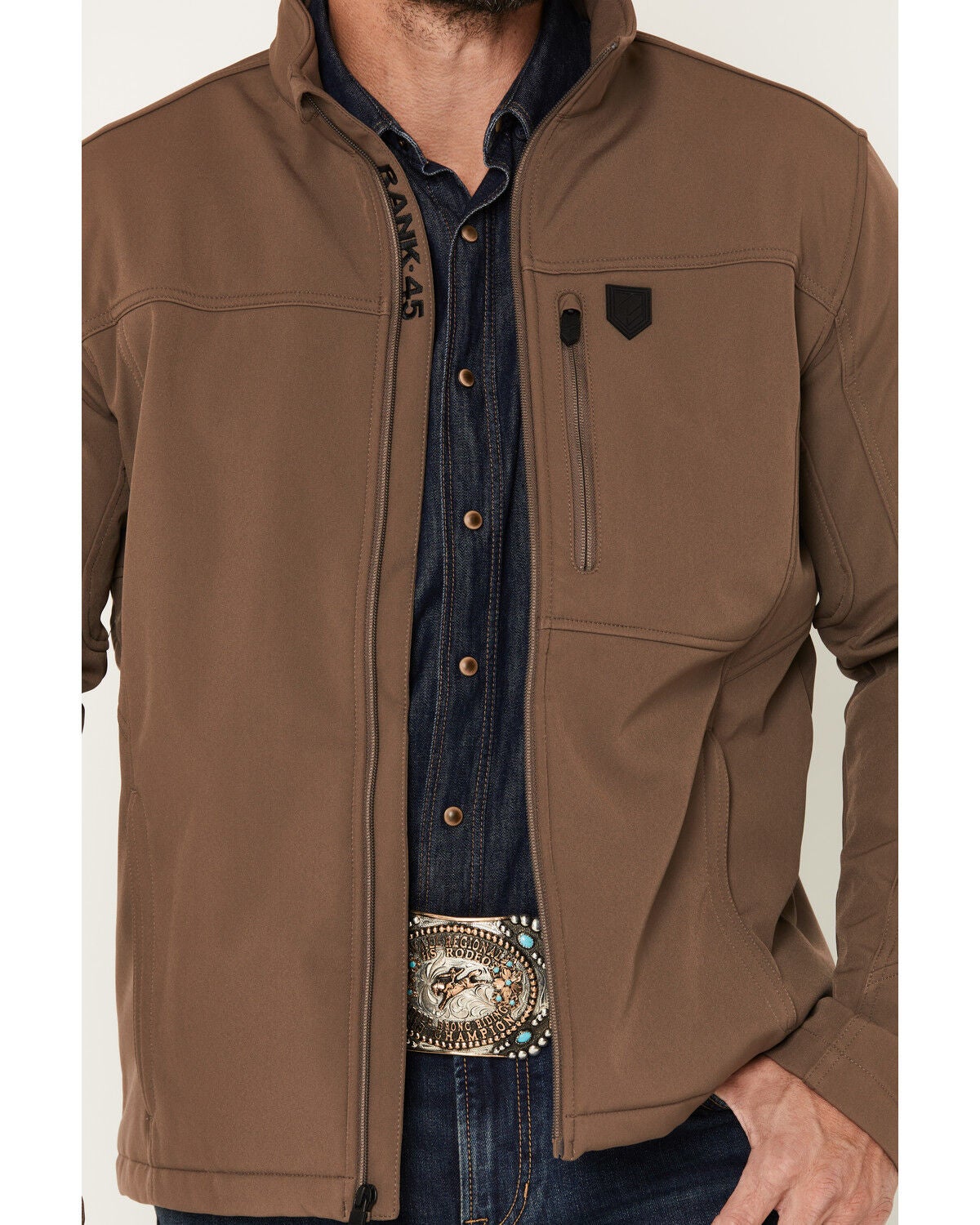 Image #3 - RANK 45&reg; Men's Richwood Softshell Jacket - Big, Brown, hi-res