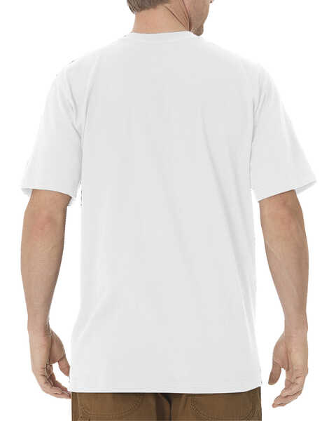 Image #2 - Dickies Men's Solid Heavyweight Short Sleeve Work T-Shirt - Big & Tall, White, hi-res