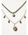 Image #2 - Shyanne Women's Soleil Inlay Teardrop Necklace, Silver, hi-res