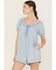 Image #1 - Free People Women's Daisy Denim Babydoll Romper, Blue, hi-res