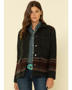 Pendleton Women's Santa Rosa Western Horizons Wool Coat , Black, hi-res