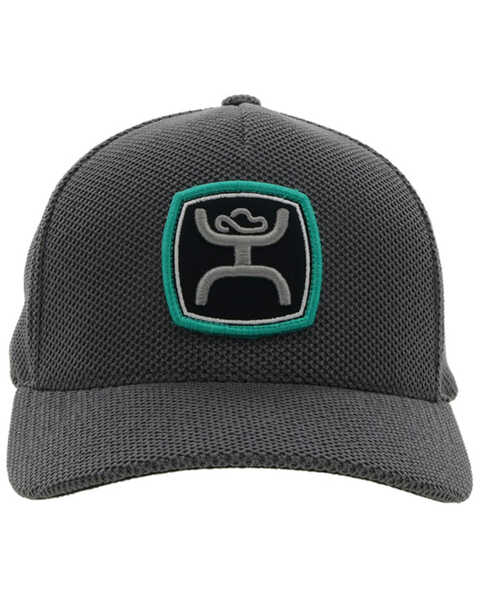 Image #3 - Hooey Men's Zeneith Logo Patch Flexfit Trucker Cap, Grey, hi-res