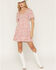 Image #1 - Yura Women's Boot Barn Exclusive Ditsy Floral Smocked Mini Dress, Red, hi-res