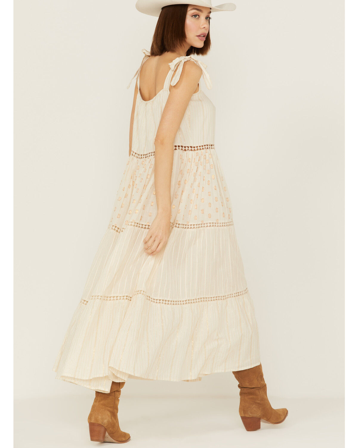 Image #4 - Z&L Women's Amber Sky Sleeveless Midi Dress, Ivory, hi-res