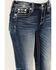Image #4 - Miss Me Women's Dark Wash Cross Pocket Mid Rise Bootcut Stretch Denim Jeans, Dark Wash, hi-res