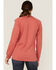 Image #4 - Ariat Women's FR Air Henley Long Sleeve Work Pocket Shirt , Red, hi-res