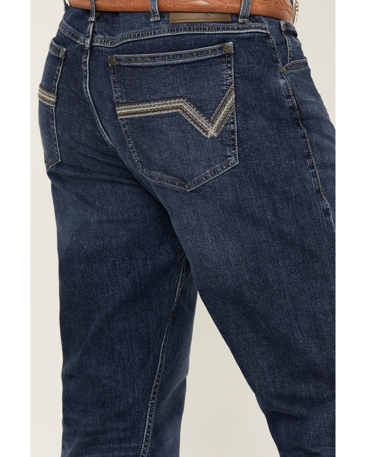 Image #4 - Wrangler 20X Men's Warren Medium Wash Slim Straight Stretch Denim Jeans - Tall, Medium Wash, hi-res