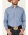 Rough Stock By Panhandle Men's Chambray Fancy Long Sleeve Snap Western Shirt , Blue, hi-res