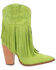 Image #2 - Dingo Women's Crazy Train Leather Booties - Round Toe, Moss Green, hi-res