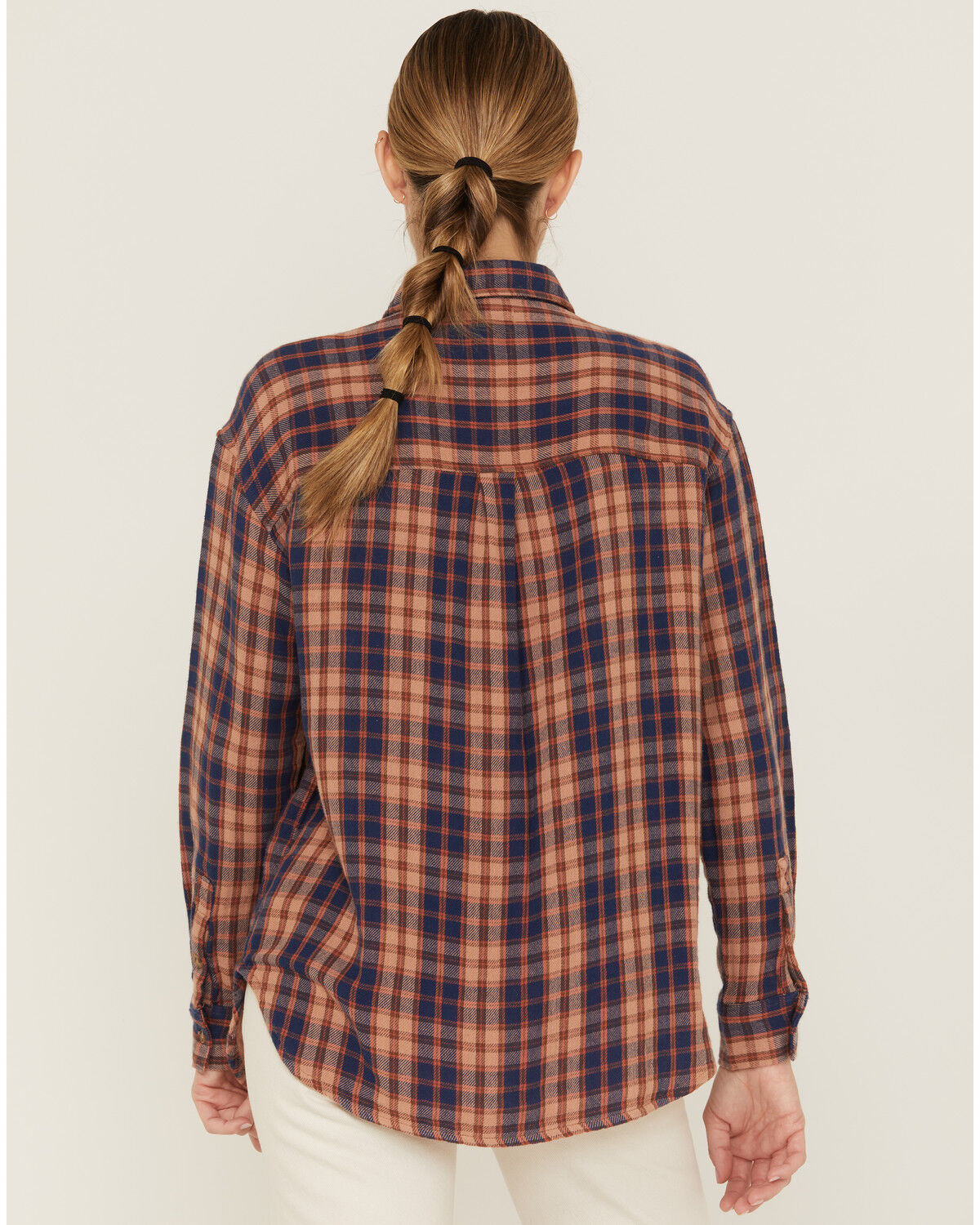Image #4 - Cleo + Wolf Women's Breezy Springs Plaid Print Flannel Shirt, Beige/khaki, hi-res