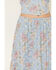 Image #3 - Originality Women's Boot Barn Exclusive Printed Lace Handkerchief Midi Skirt, Blue, hi-res