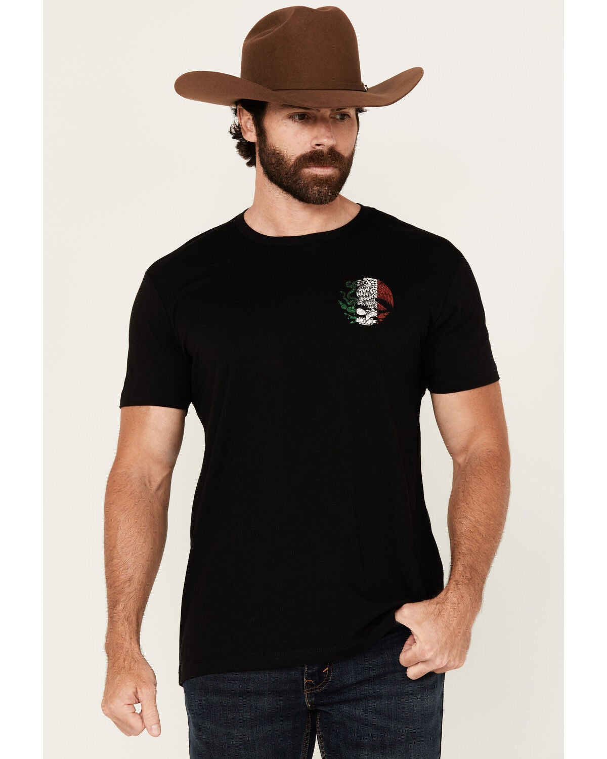 Image #2 - Moonshine Spirit&reg; Men's Eagle Skull Mexico Short Sleeve Graphic T-Shirt, Black, hi-res