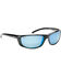 Hobie Men's Shiny Black Polarized Cabo Sunglasses, Black, hi-res