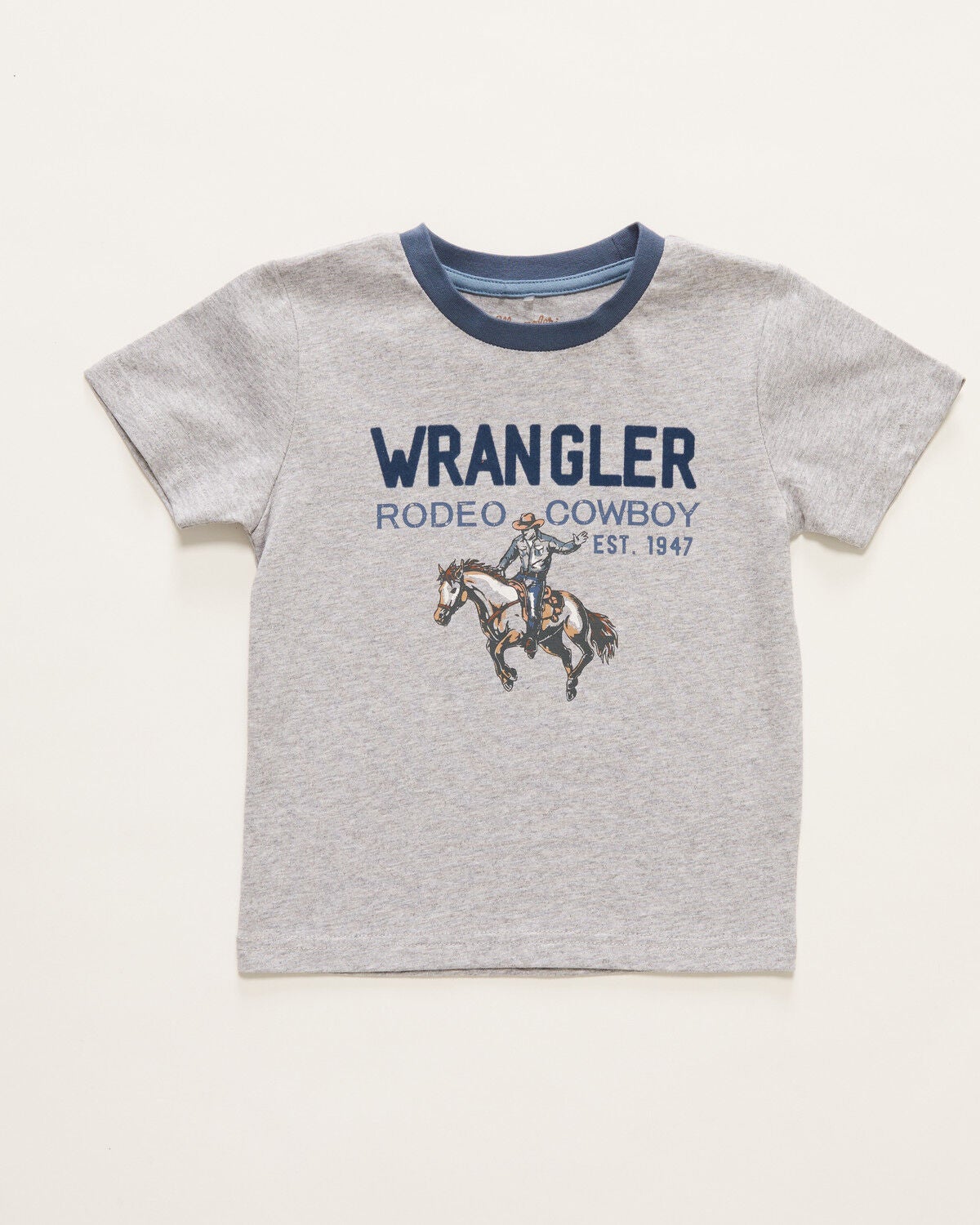 Image #1 - Wrangler Toddler Boys' Rodeo Cowboy Short Sleeve Graphic T-Shirt, Grey, hi-res