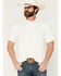 Image #1 - Ferrell Men's Carson Novelty Short Sleeve Snap Stretch Polo Shirt, Cream, hi-res
