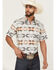 Image #1 - Cody James Men's Potomac Southwestern Print Short Sleeve Button-Down Stretch Western Shirt, Grey, hi-res