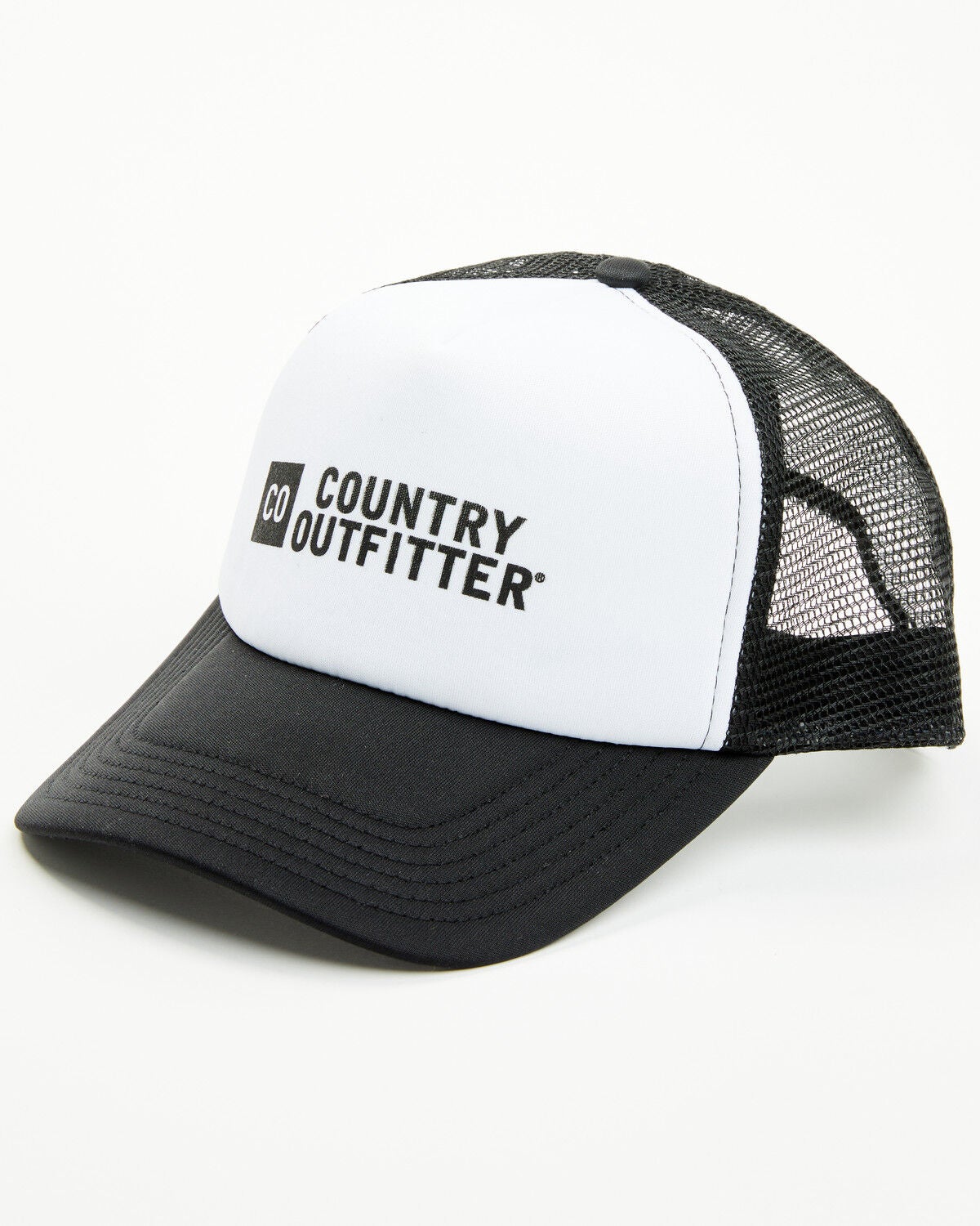 Country Outfitter Logo Ball Cap, Black/white, hi-res