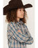 Image #2 - Cody James Boys' Niagra Falls Plaid Print Long Sleeve Snap Western Shirt, Blue, hi-res